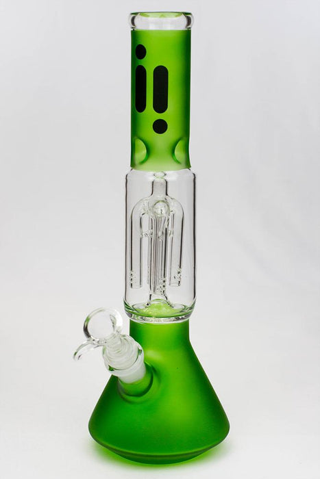 12" infyniti frost glass 4-arm beaker Bong-Green - One Wholesale