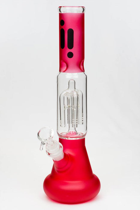 12" infyniti frost glass 4-arm round beaker Bong Beaker Bong ONE Red