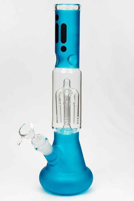 12" infyniti frost glass 4-arm round beaker Bong-Blue - One Wholesale