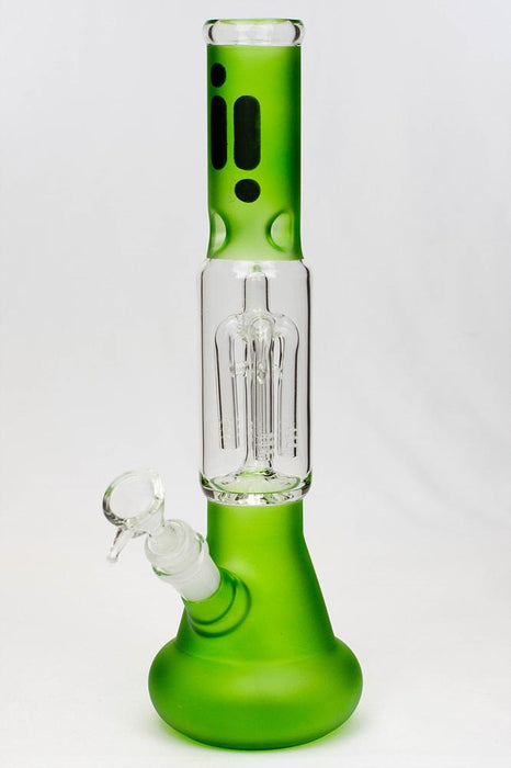12" infyniti frost glass 4-arm round beaker Bong Beaker Bong ONE Green