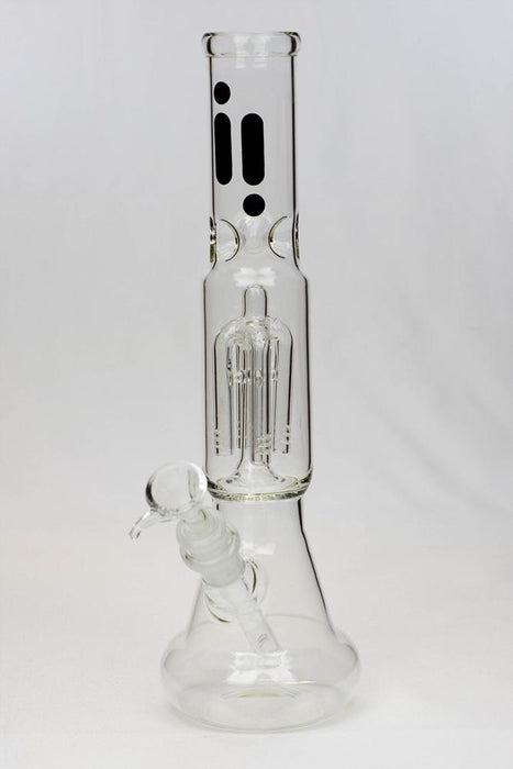12" infyniti frost glass 4-arm round beaker Bong Beaker Bong ONE Clear
