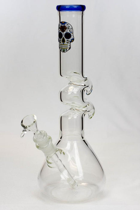 12" kink zong water pipe Type B-Skull Face - One Wholesale