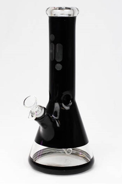 12" Infyniti 7 mm metallic classic beaker bong Beaker Bong ONE Black