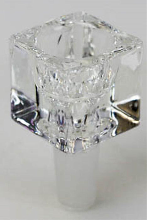 Glass Cube large bowl-Clear - One Wholesale