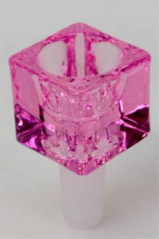 Glass Cube large bowl Bowl · Popper ONE Pink 14 mm female joint
