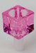 Glass Cube large bowl-Pink - One Wholesale