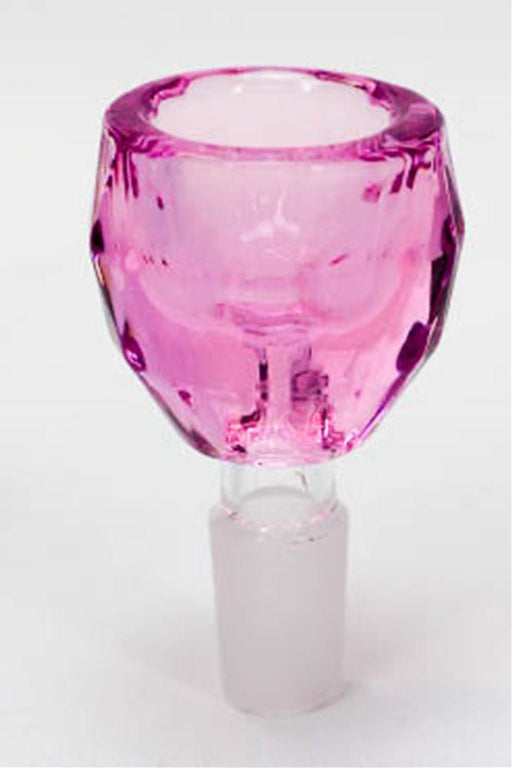 Diamond cutting shape glass large bowl Bowl · Popper ONE Pink 14 mm female joint