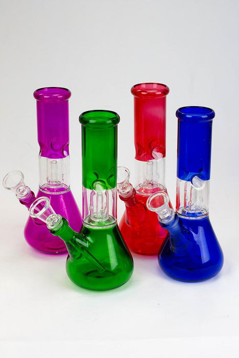 8" single dome percolator color painted water bong- - One Wholesale