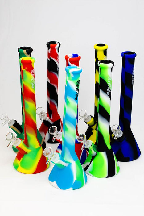 12" color silicone water bong- - One Wholesale