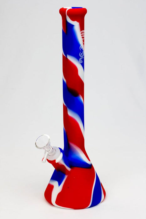 12" color silicone water bong-Pattern C - One Wholesale