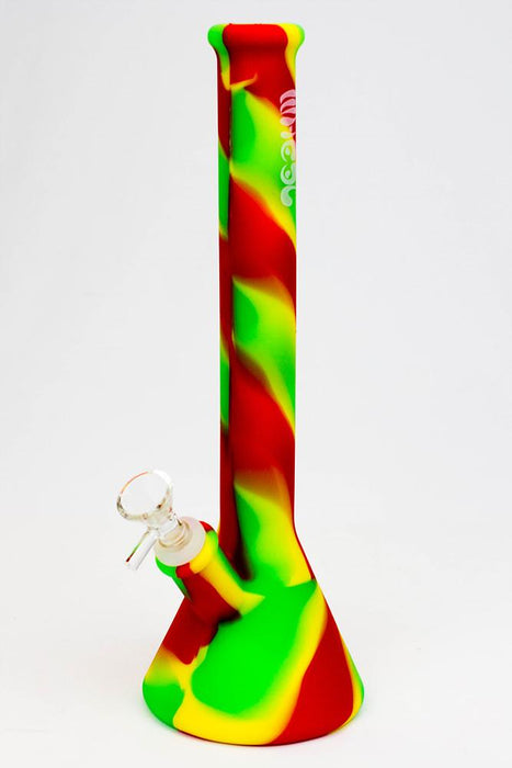 12" color silicone water bong-Pattern F - One Wholesale