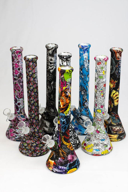 12" Graphic silicone water bong Silicone Bong ONE