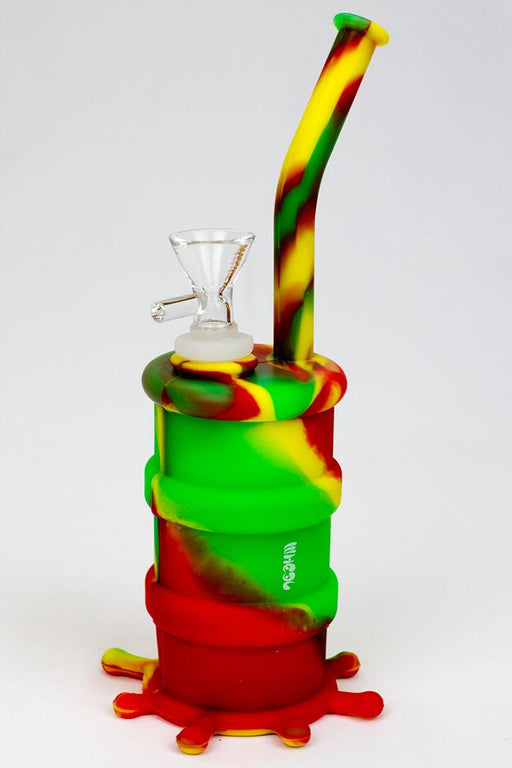 8" silicone detachable bubbler Silicone Bong ONE Pattern A