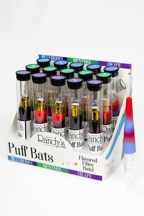 Randy's Puff flavored filter bats display - 15 packs Filter Tip ONE