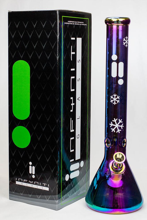 18" Infyniti Snowflake 7 mm metallic glass water bong ( GP1592 ) Glass Bong ONE
