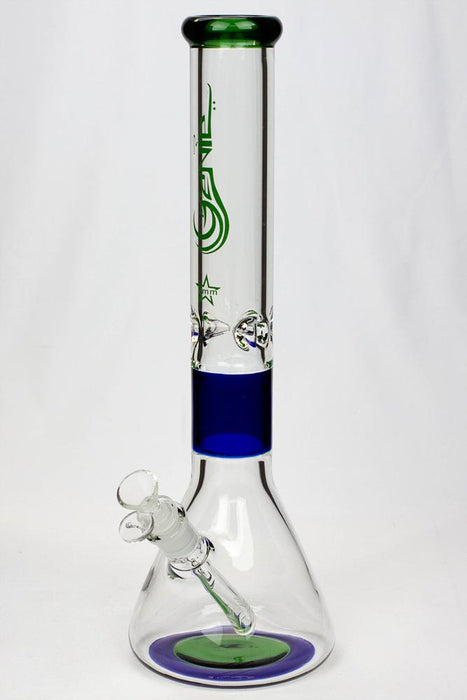 16" Genie 9 mm color combination glass water bong-C - One Wholesale