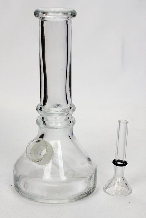 6" heavy clear soft glass water bong- - One Wholesale