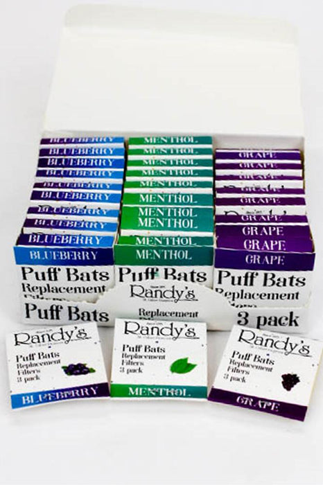 Randy's Puff bat refill packs display - 30 packs Filter Tip ONE