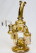 9" Genie metallic dual waterwheel recycled  rig-Gold - One Wholesale