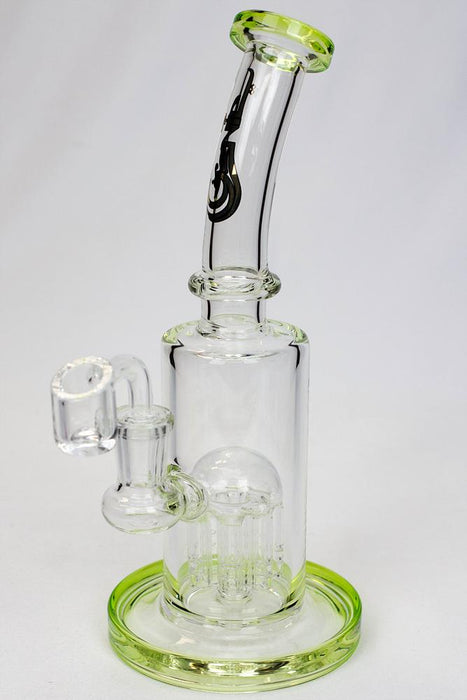 9" Genie 8-tree arms diffuser rig-Neon Green - One Wholesale