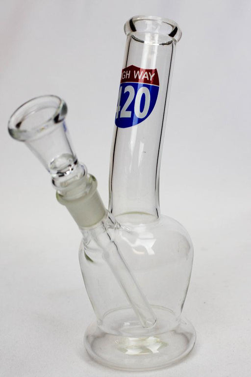 7" glass water bong M1041 Beaker Bong ONE 420 HWY