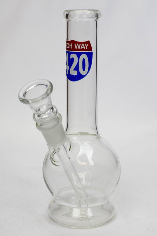7" glass water bong M1042 Beaker Bong ONE 420 HWY