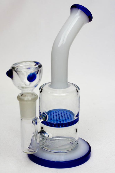 6.5" honeycomb diffused bubbler-Blue - One Wholesale