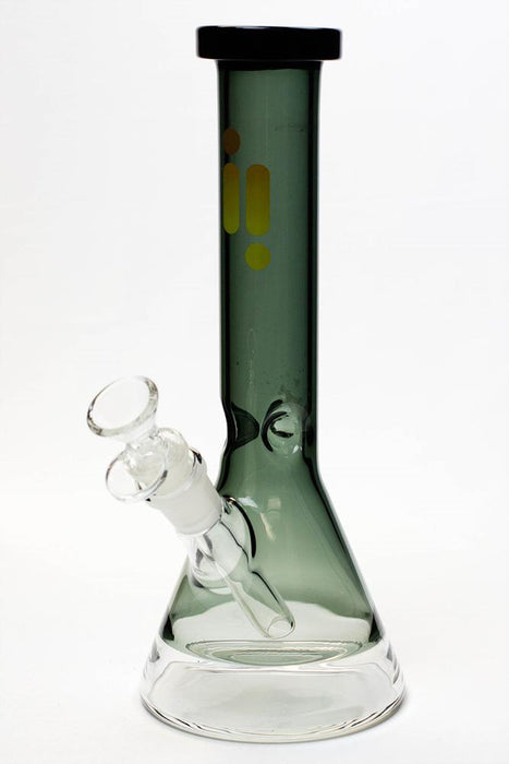 10" Infyniti color body clear bottom glass bong-Smoke - One Wholesale