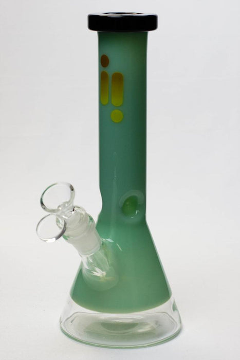 10" Infyniti color body clear bottom glass bong-Jade - One Wholesale
