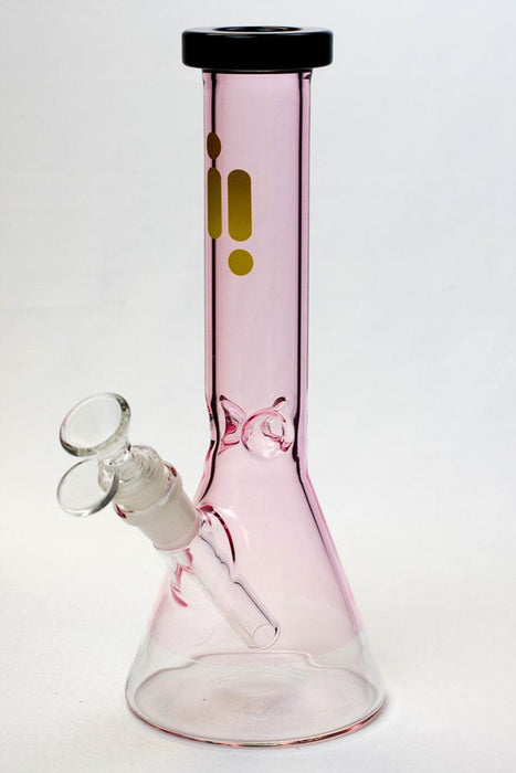 10" Infyniti color body clear bottom glass bong-Pink - One Wholesale