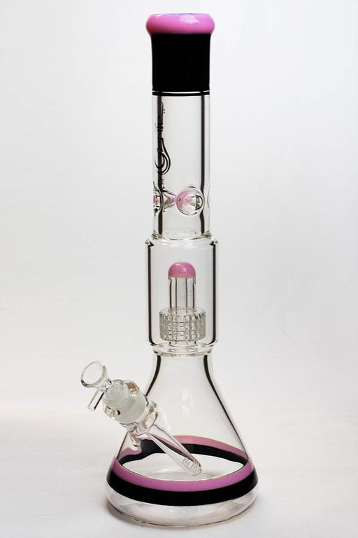 17" Genie shower head percolator glass water bongs ( GB20011 ) Beaker Bong ONE A-Pink