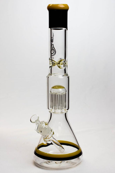 17" Genie 10-Arms percolator glass water bongs-F-Yellow - One Wholesale