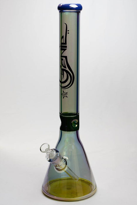 19" Genie 7 mm Tinted Metallic glass water bong-A - One Wholesale