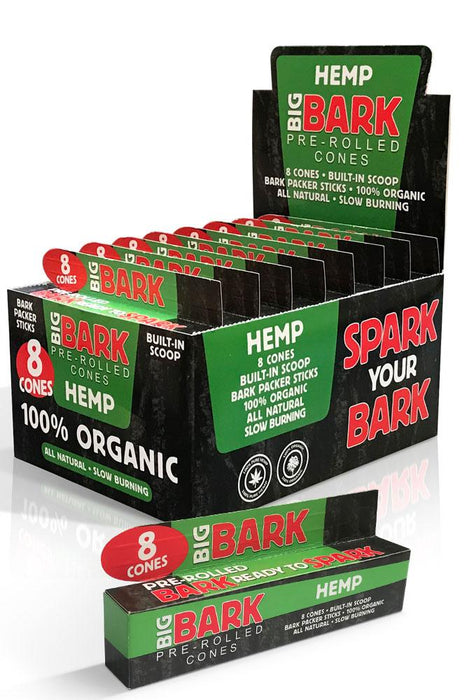 BIGBARK Organic Hemp Pre-rolled Cones - 24 packs Pre-rolled Cone (Display Pack) Big Bark Rolling Papers & Pre Roll Cones