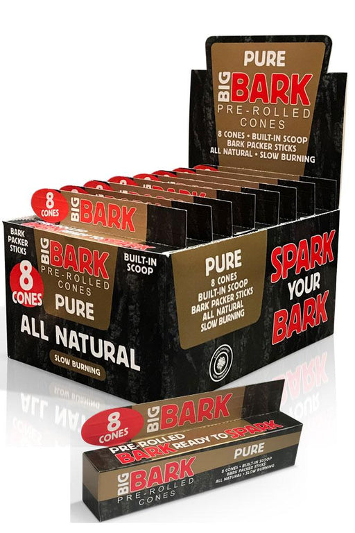 BIGBARK Organic Pure unrefined Pre-rolled Cones - 24 packs Pre-rolled Cone (Display Pack) Big Bark Rolling Papers & Pre Roll Cones
