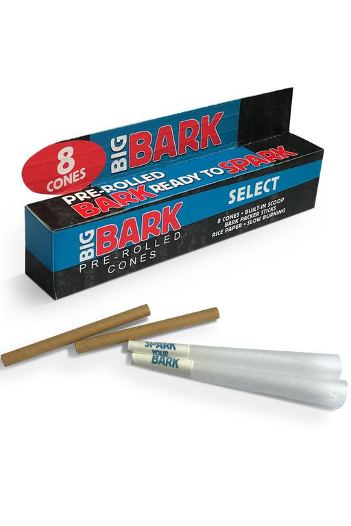 BIGBARK Slow burning rice Pre-rolled Cones - 24 packs Pre-rolled Cone (Display Pack) Big Bark Rolling Papers & Pre Roll Cones