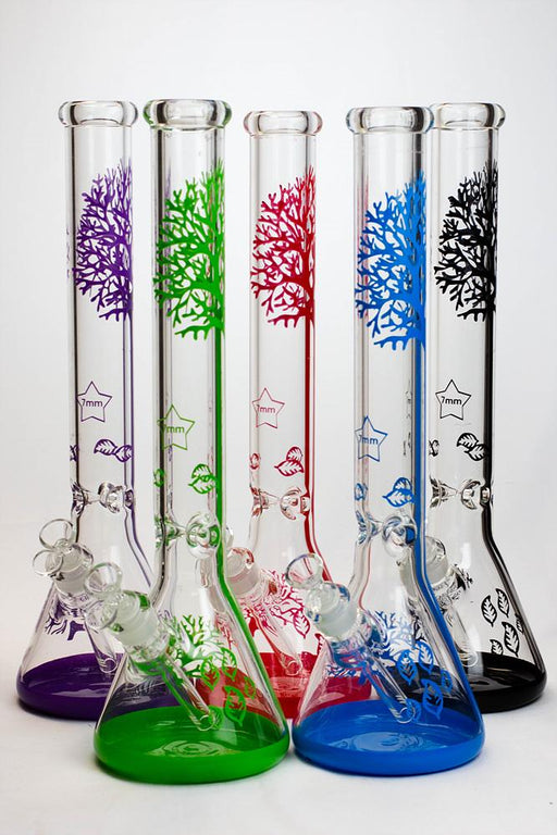 18" Tree of Life 7mm classic beaker glass bong Beaker Bong ONE