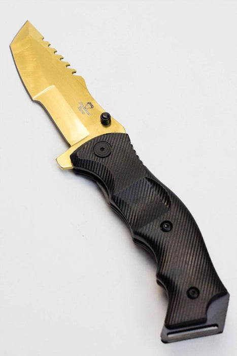 Snake Eye outdoor rescue hunting knife SE5003-Gold Blade - One Wholesale