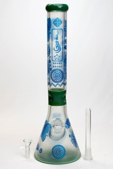 16 in. Genie 7 mm frosted glass water bong- - One Wholesale