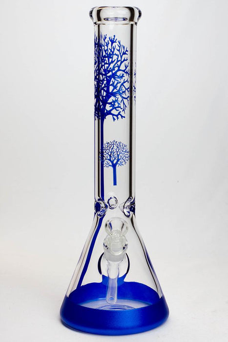 15.5" Tree of Life 7mm classic glass bong- - One Wholesale