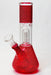 8" single dome beaker glass water bong-Red - One Wholesale
