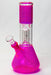 8" single dome beaker glass water bong-Pink - One Wholesale
