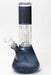 8" single dome beaker glass water bong-Black - One Wholesale