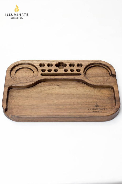 Walnut regular rolling tray MK1 Tray Illuminate Cannabis Co.