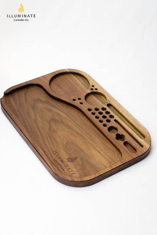 Walnut King size rolling tray K2 Tray Illuminate Cannabis Co.