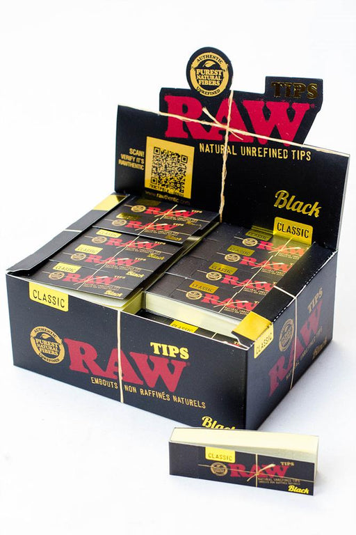 Raw Black Rolling Paper Tips [CP1296] - 50 packs Filter Tip ONE