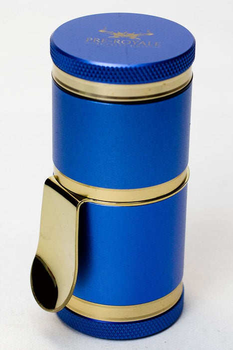 Mini Royale G Luxury Herb Grinder Metal Anodized Aerospace Aluminum-Monarch Blue - One Wholesale
