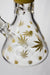 14" Leaf Pattern Glow in the dark 7 mm glass bong- - One Wholesale