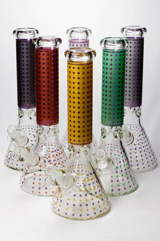 14" Star 7 mm glass water bong Beaker Bong ONE