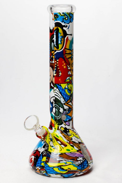 10" Graphic wrap glass water pipe-C - One Wholesale